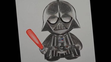 Детский рисунок Дарт Вейдер