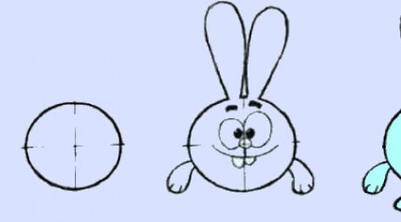 Крош Смешарики нарисовать поэтапно