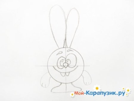 Крош нарисовать поэтапно