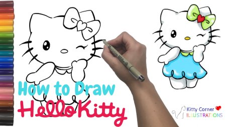 Tutorial по рисованию hello Kitty