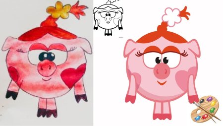 Нарисовать Нюшу