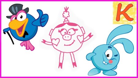 Рисуем Нюшу из смешариков