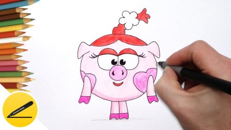 Нарисовать Совунью из смешариков