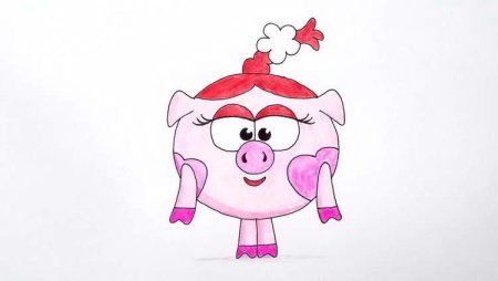 Кар Карыч из смешариков поэтапно