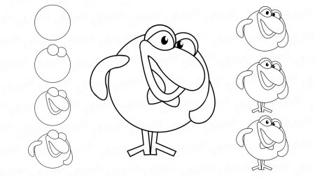 Нарисовать Бараша из смешариков поэтапно