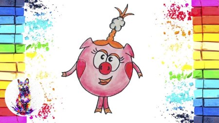 Рисунки поэтапно Смешарики