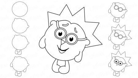 Бараш Смешарики рисунок поэтапно