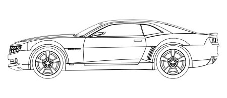 Шевроле Камаро рисунок карандашом