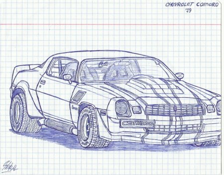 Chevrolet Camaro 1969 чертеж