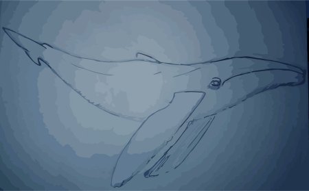 Порисовать синий кит