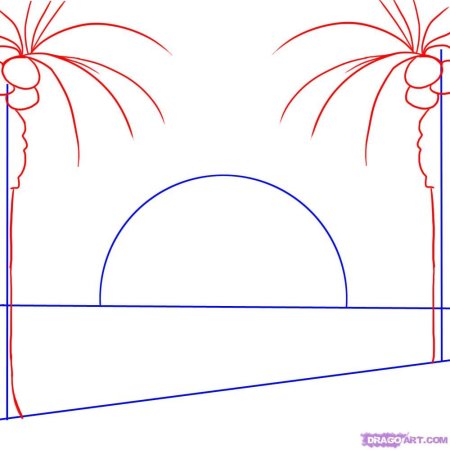 Рисунки по этапно пейзаж