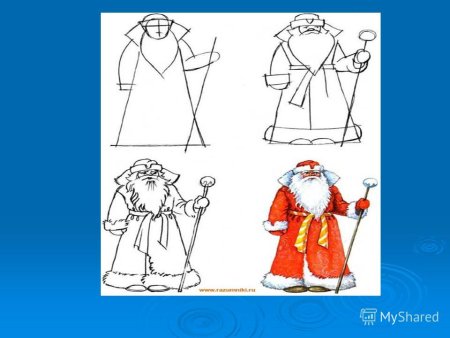 Рисование Деда Мороза презентация