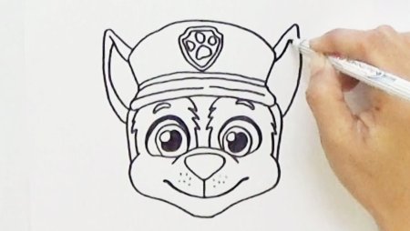 Рисунки для срисовки Щенячий патруль легко
