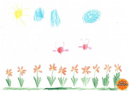 Летняя Поляна рисунок для детей 5 лет