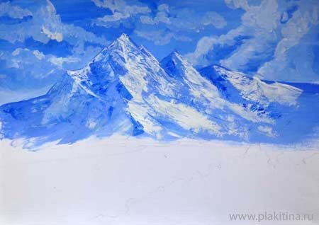 Горы гуашью