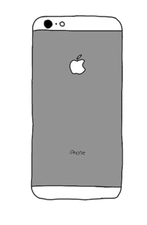 Рисунки для срисовки телефон