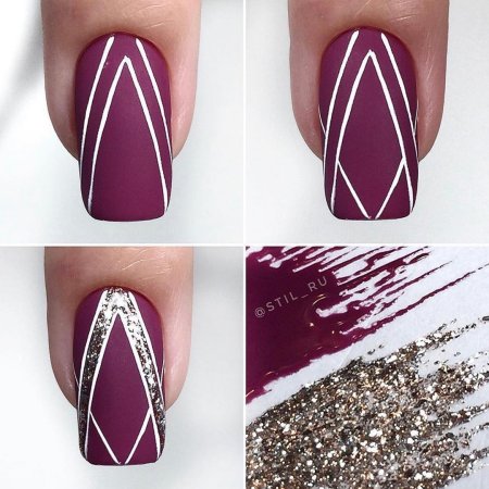 Несложная геометрия на ногтях
