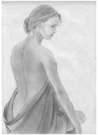 Картины девушек карандашом