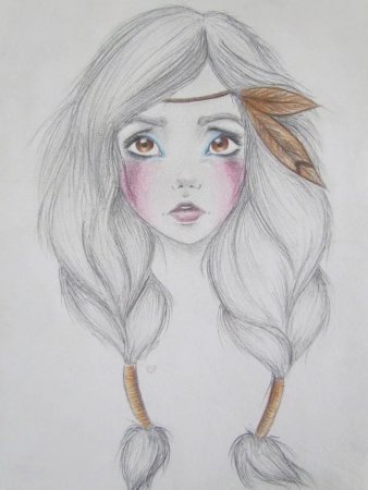Срисовать девочку