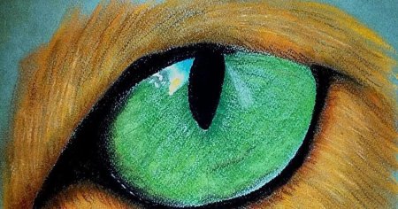 Глаз сухой пастелью