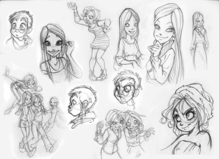 Скетчи персонажей