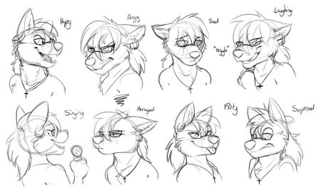 Фурри эмоции референс