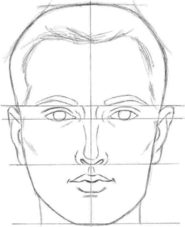 Лицо человека карандашом