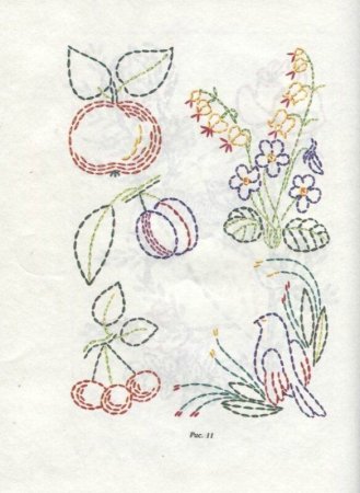 Вышивка тамбурным швом схемы и рисунки