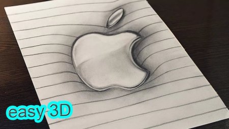 Лёгкие 3д рисунки карандашом