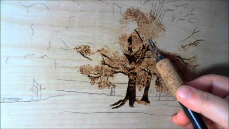 Легкий рисунок для выжигания по дереву