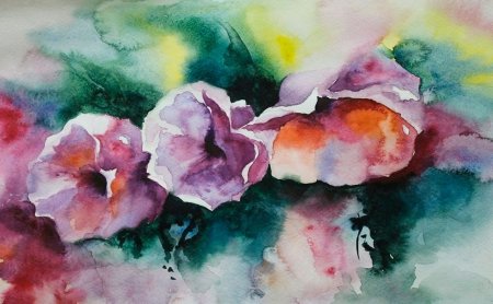 Рисование акварельными красками