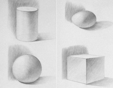 Уроки рисования геометрических фигур карандашом