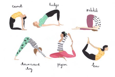 Йога для начинающих рисунки