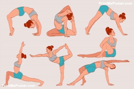 Йога позы для начинающих в картинках простые рисунки