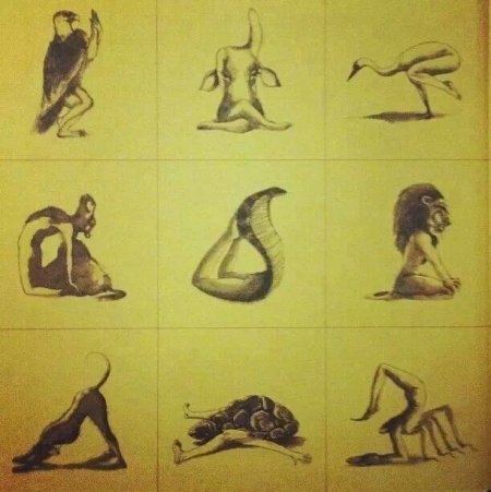 Рисование йога асаны
