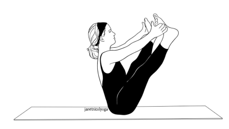 Упражнение в йоге нарисованная