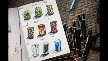 Рисование маркерами для скетчинга