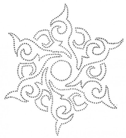 Точечный узор трафарет