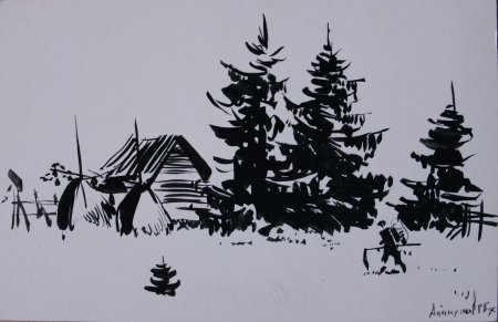 Техника рисования тушью