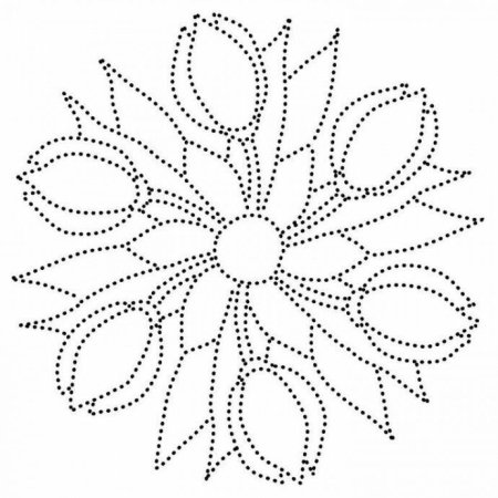 Трафарет рыбы для точечной росписи