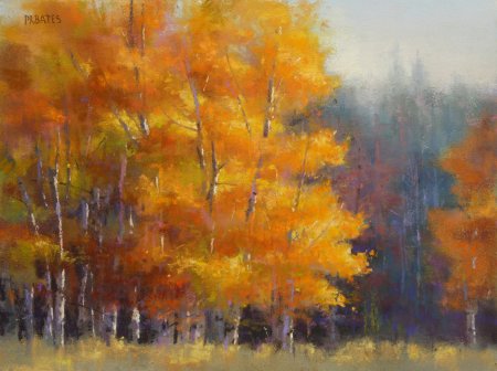 Осенний пейзаж пастелью