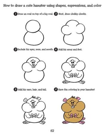 Хомяк рисунок для срисовки