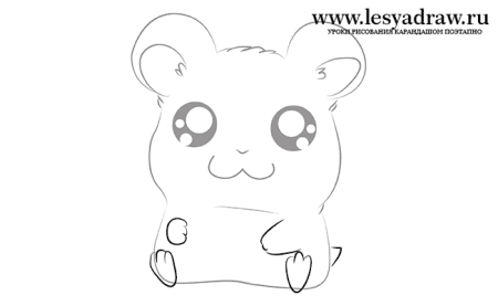 Хомяк рисунок карандашом для детей