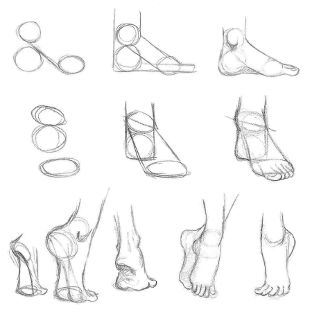 Рисовка ног