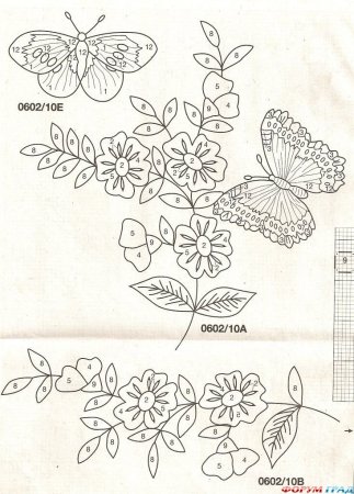 Эскизы для вышивки гладью для начинающих