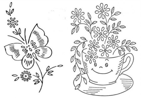 Трафареты для вышивки тамбурным швом