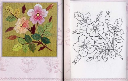 Вышивка гладью схемы