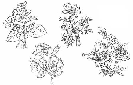 Вышивка гладью для начинающих цветы