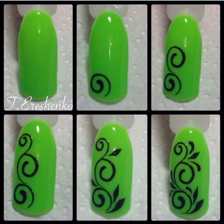 Вензеля пошагово для начинающих гель