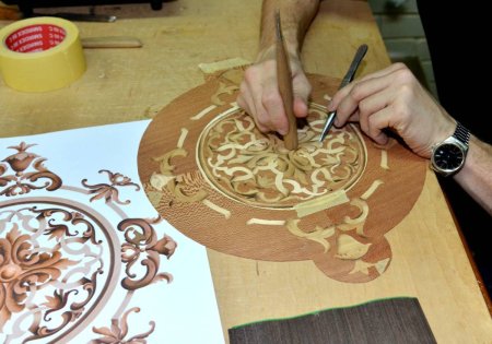 Технология Маркетри шпоном